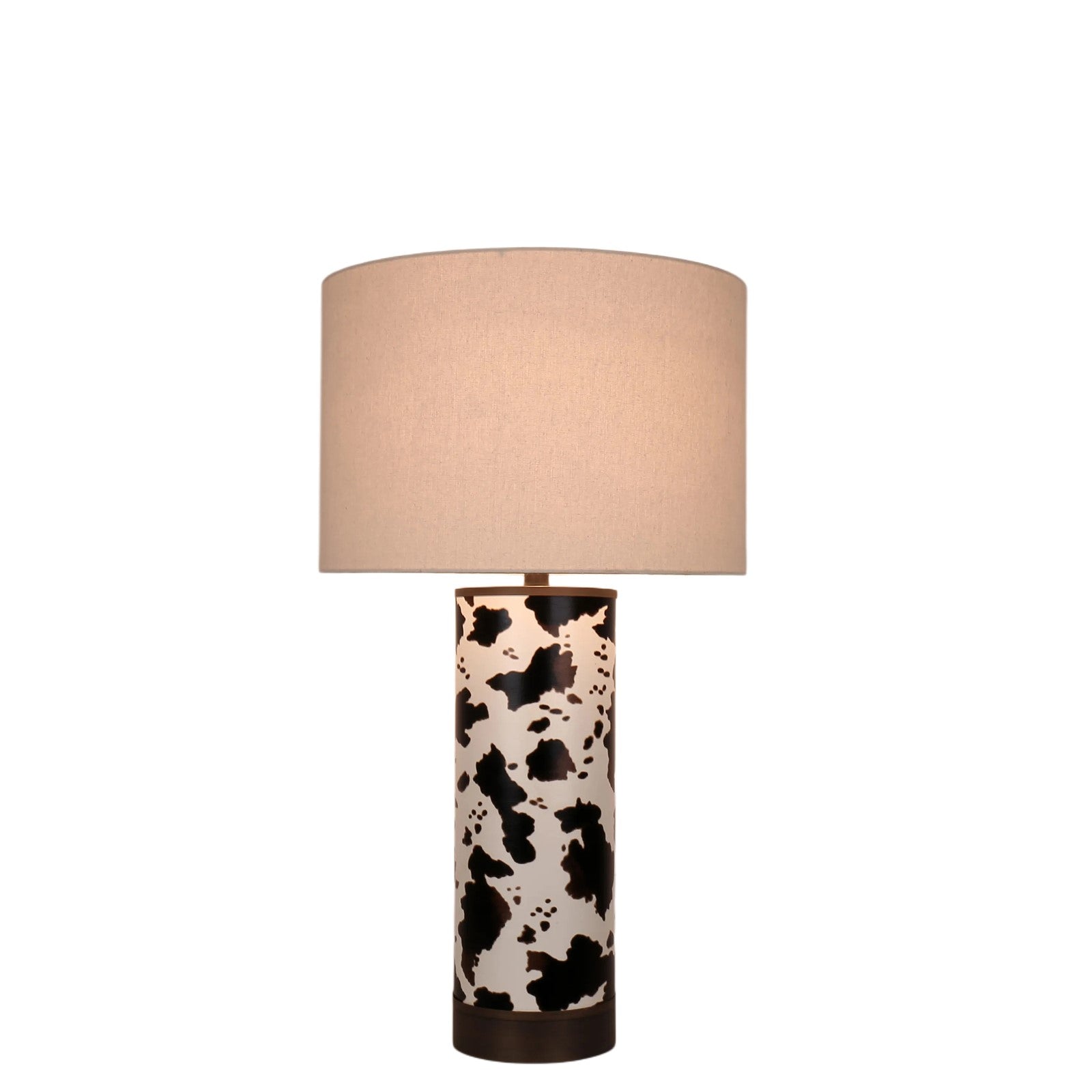 Classy Living Painted Plains 31"x17" PU, Cowhide/Oil Rubbed Brz