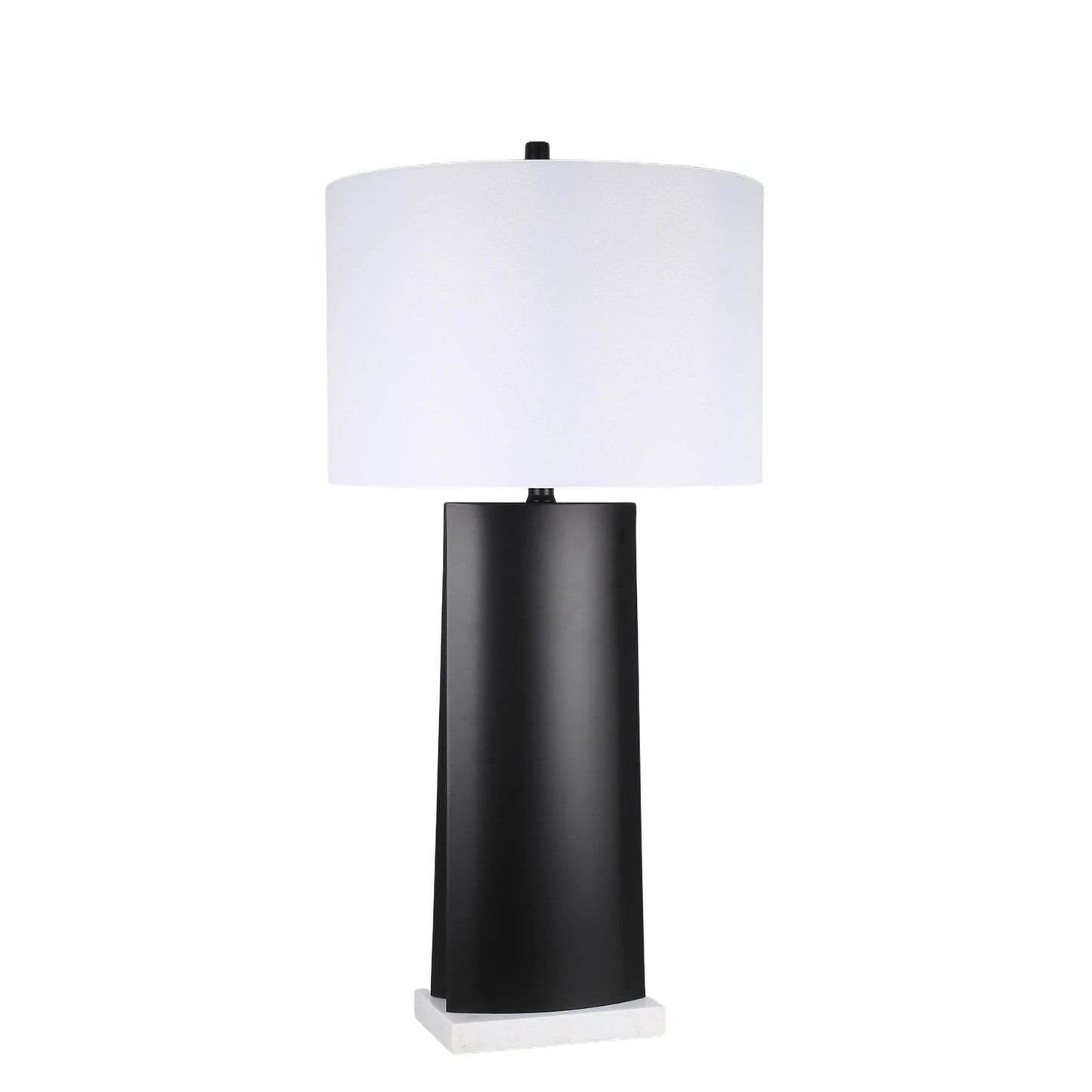 Classy Living Monolith Aura 34"x17", Matte Black/White Marble