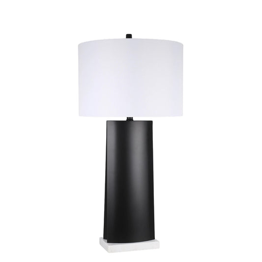 Classy Living Monolith Aura 34"x17", Matte Black/White Marble