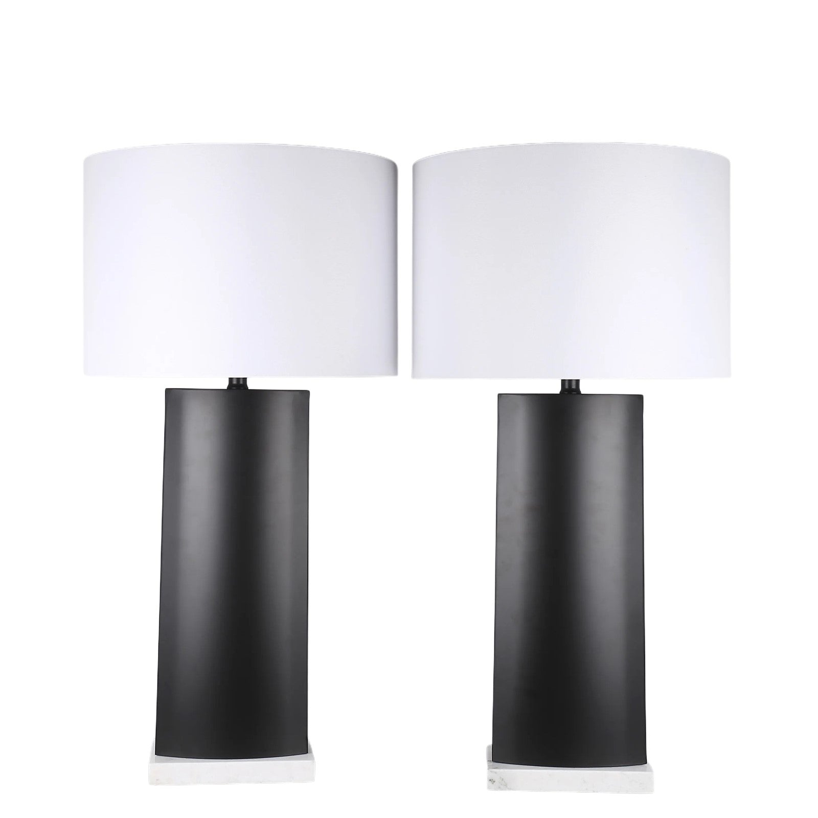 Classy Living Monolith Aura 34"x17", Matte Black/White Marble