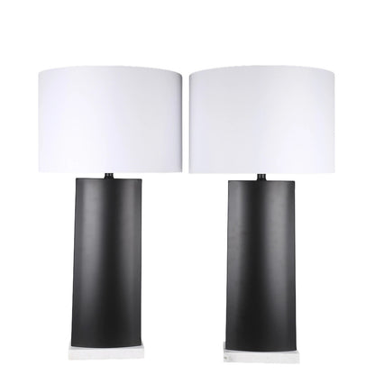 Classy Living Monolith Aura 34"x17", Matte Black/White Marble