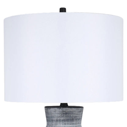 Classy Living Textured Aura 29"x17", Textured Black And White Ceramic