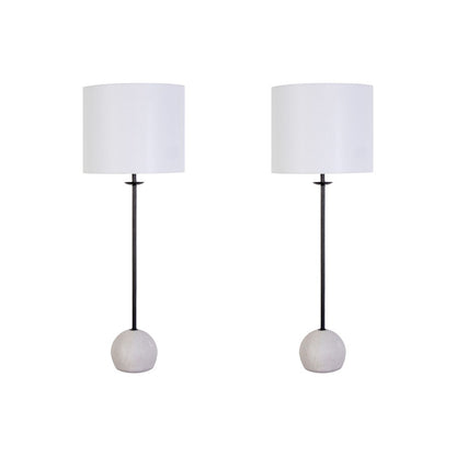 Classy Living Urban Sphere 1Lt Table Lamp/Set of 2, Blk/Off Wht - DS-KTL3380