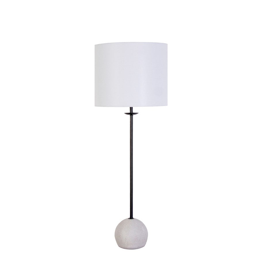 Classy Living Urban Sphere 1Lt Table Lamp/Set of 2, Black/Off White
