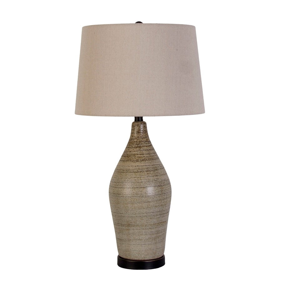 Classy Living Serene 1Lt Table Lamp/Set of 2, Natural/Oatmeal