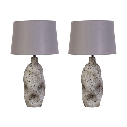 Classy Living haven Elegance 1Lt Table Lamp/Set of 2, Natural/Grey - DS-KTL3384