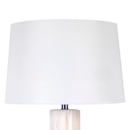 Classy Living Sculpted Elegance 1Lt Table Lamp/Set of 2, White/White