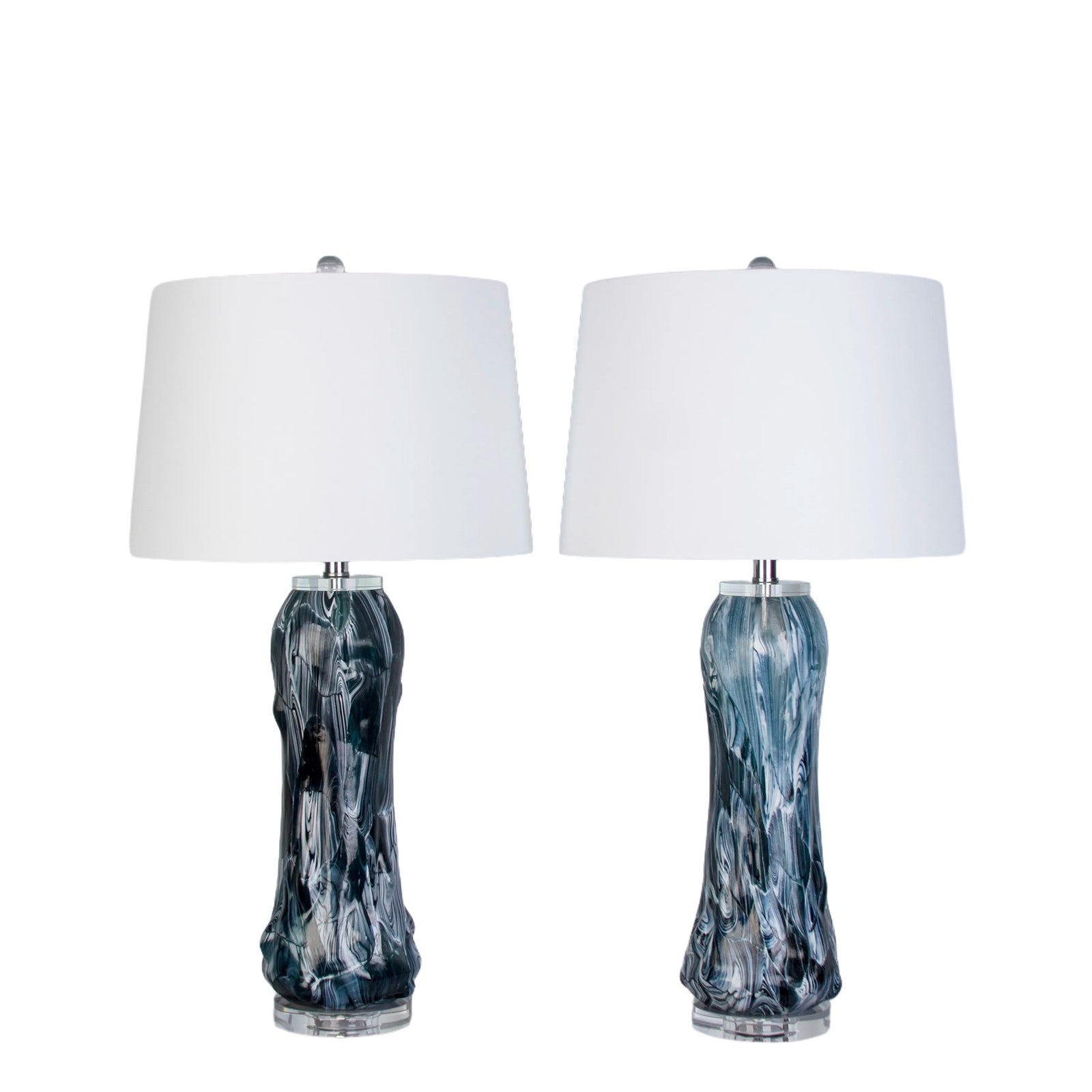 Classy Living Tidal Elegance 30"x16", Deep Sea Swirl/Clear Crystal