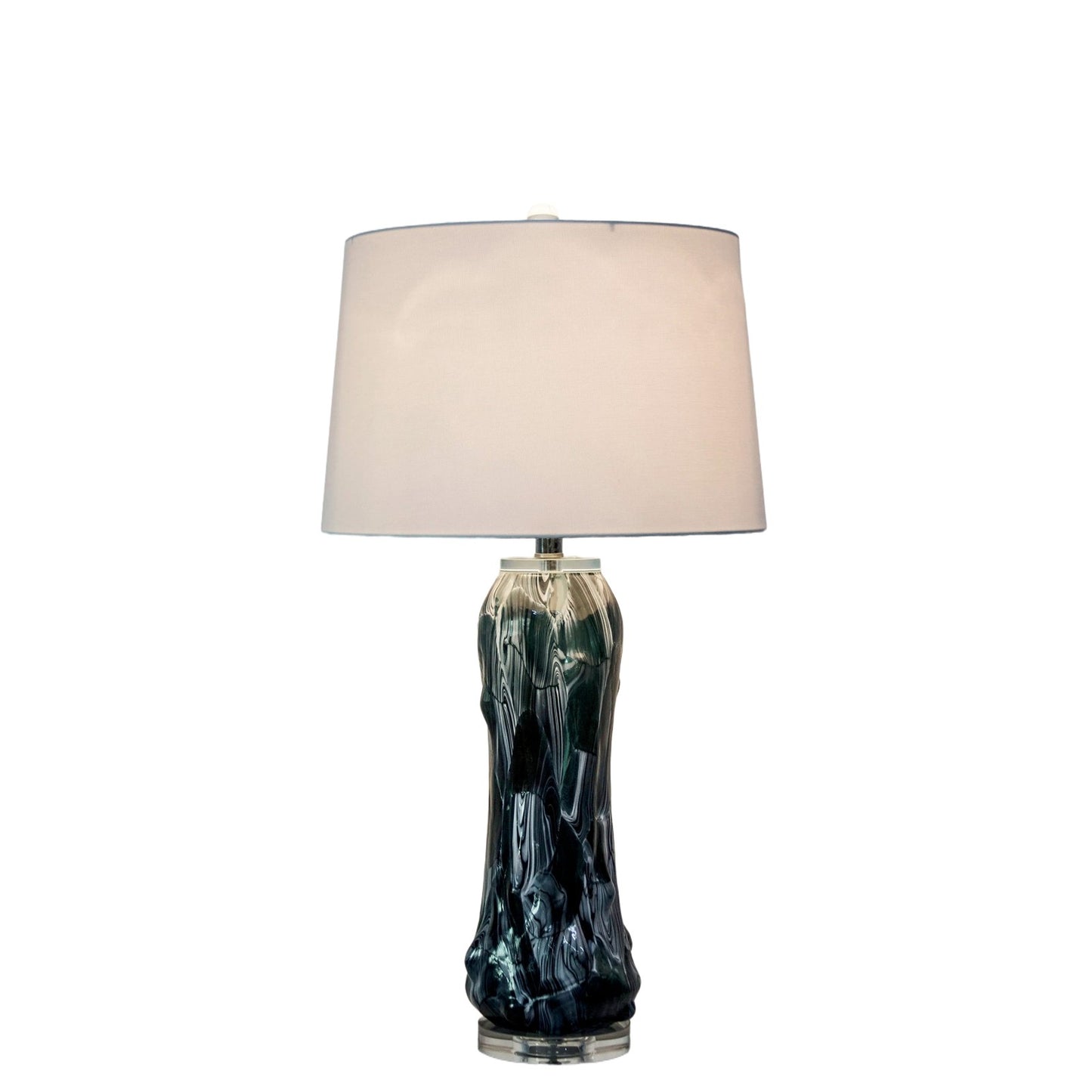 Classy Living Tidal Elegance 30"x16", Deep Sea Swirl/Clear Crystal
