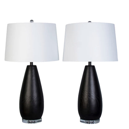Classy Living Obsidian Drift, Black Grain Concrete/Clear Crystal