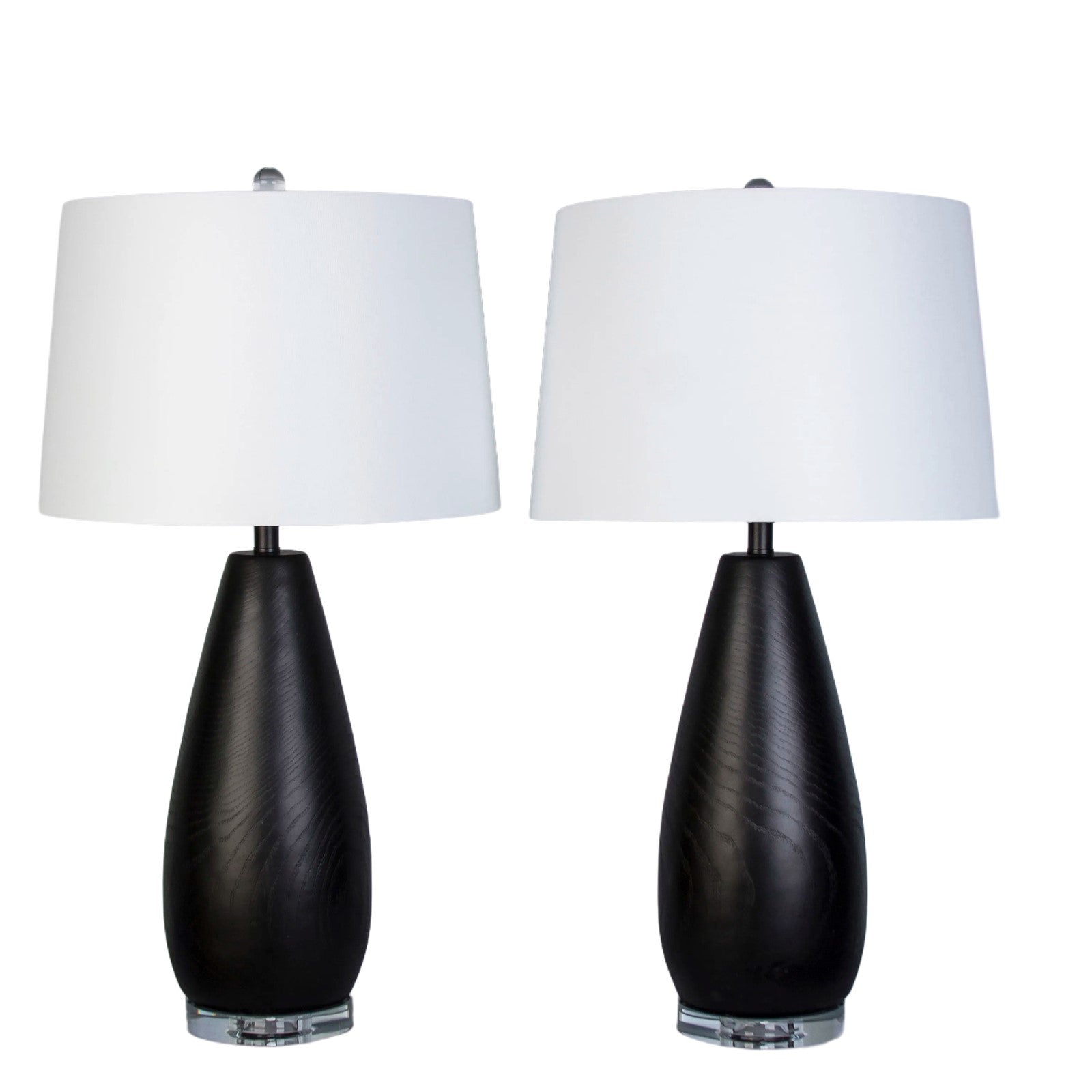 Classy Living Obsidian Drift, Black Grain Concrete/Clear Crystal