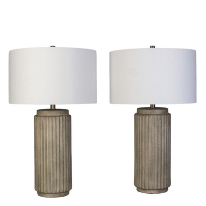 Classy Living Ribbed Essence 28"x17" Ceramic, Ribbed Stonewash