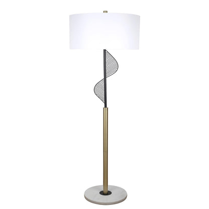 Classy Living Spiral Radiance 64"x16", Matte Black/Soft Gold/White
