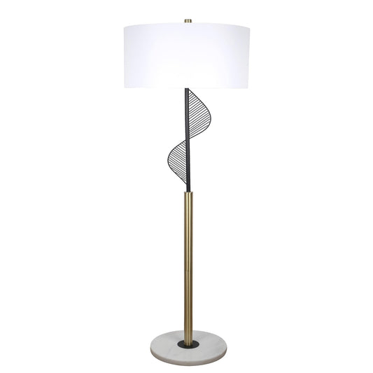 Classy Living Spiral Radiance 64"x16", Matte Black/Soft Gold/White