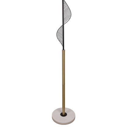 Classy Living Spiral Radiance 64"x16", Matte Black/Soft Gold/White