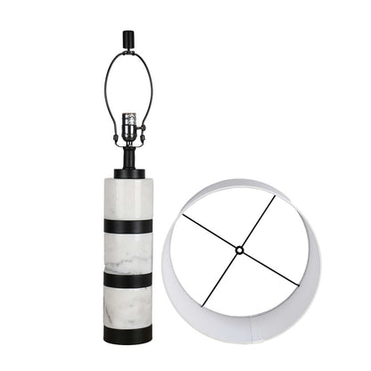 Classy Living Marble Harmony 1Lt Table Lamp, White/White