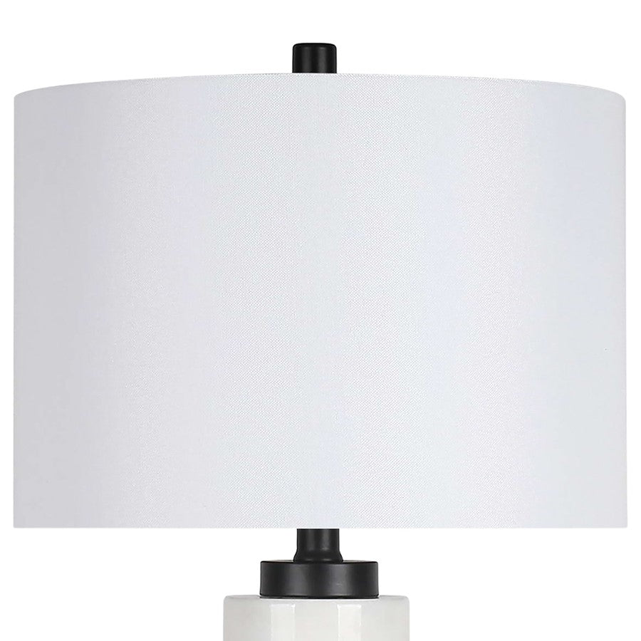 Classy Living Marble Harmony 1Lt Table Lamp, White/White