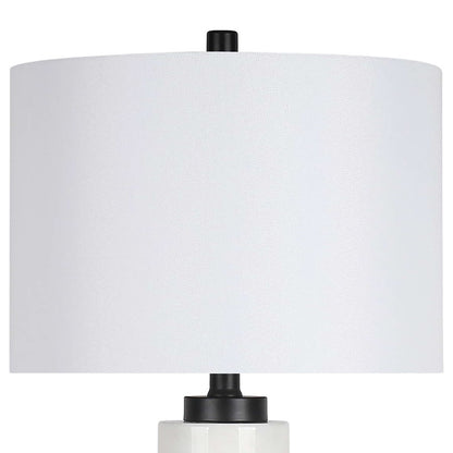 Classy Living Marble Harmony 1Lt Table Lamp, White/White