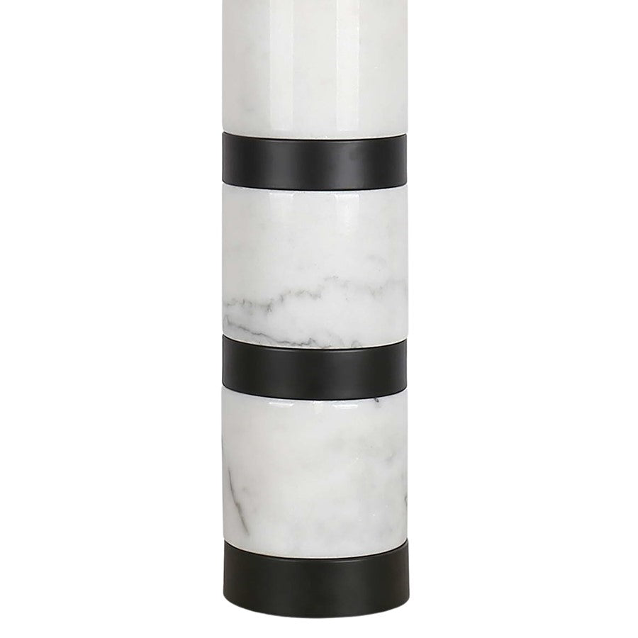 Classy Living Marble Harmony 1Lt Table Lamp, White/White
