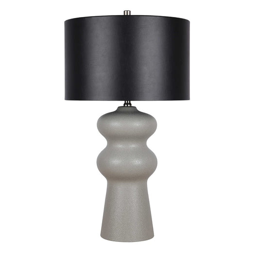 Classy Living Echo Essence Ceramic 1Lt Table Lamp, Grey/Black - ECL3332