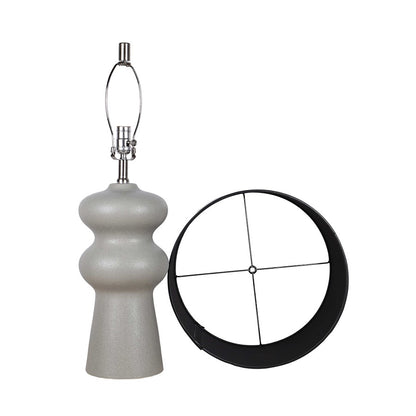 Classy Living Echo Essence Ceramic 1Lt Table Lamp, Grey/Black