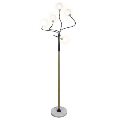 Classy Living Celestial Branch 5Lt Floor Lamp, Gold, Black/Frosted White