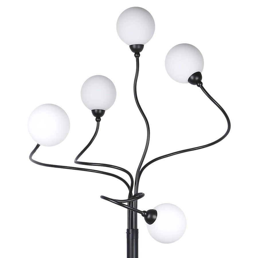 Classy Living Celestial Branch 5Lt Floor Lamp, Gold, Black/Frosted White