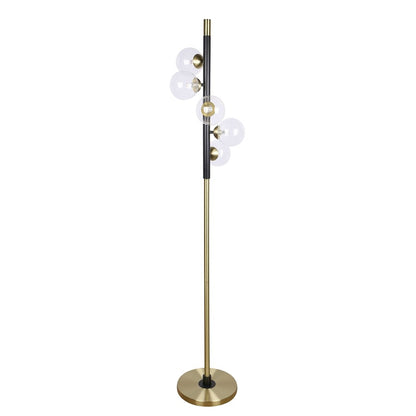 Classy Living Luminous Orbit5Lt Floor Lamp, Soft Gold/Clear - ECL3342
