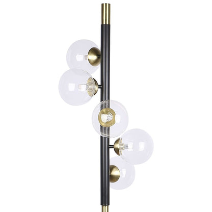Classy Living Luminous Orbit 5Lt Floor Lamp, Soft Gold/Clear