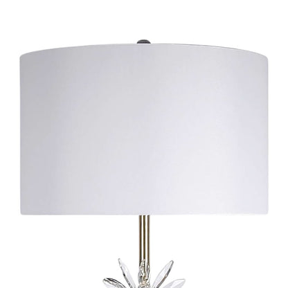 Classy Living Crystal Bloom 1Lt Floor Lamp, Soft Gold/White