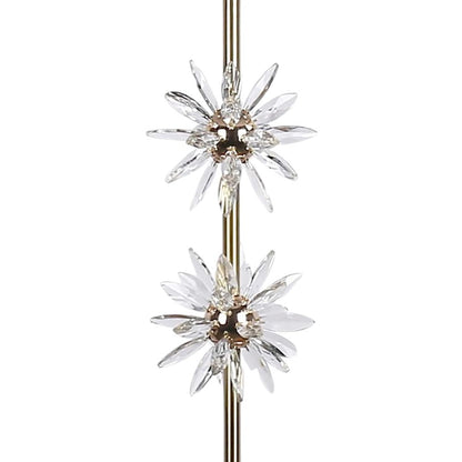 Classy Living Crystal Bloom 1Lt Floor Lamp, Soft Gold/White