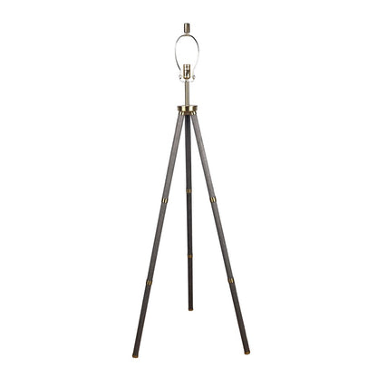 Classy Living Luxe Tripod Leather Wrap 1Lt Floor Lamp, Greige/Silver