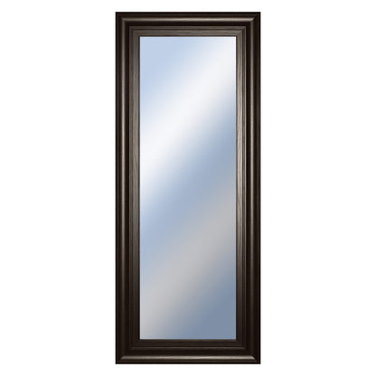 Classy Living Traditional Elegance 18x42in Wall Mirror | Dark Chocolate MDF Frame | Entryway & Bedroom Accent | 18 x 42 x 1 in, Vertical | Model M1835