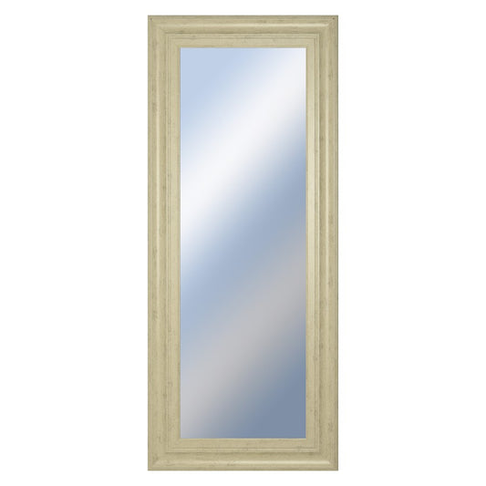 Classy Living Traditional Elegance 18x42in Wall Mirror | Ivory Bliss MDF Frame | Entryway & Bedroom Accent | 18 x 42 x 1 in | Model M1841