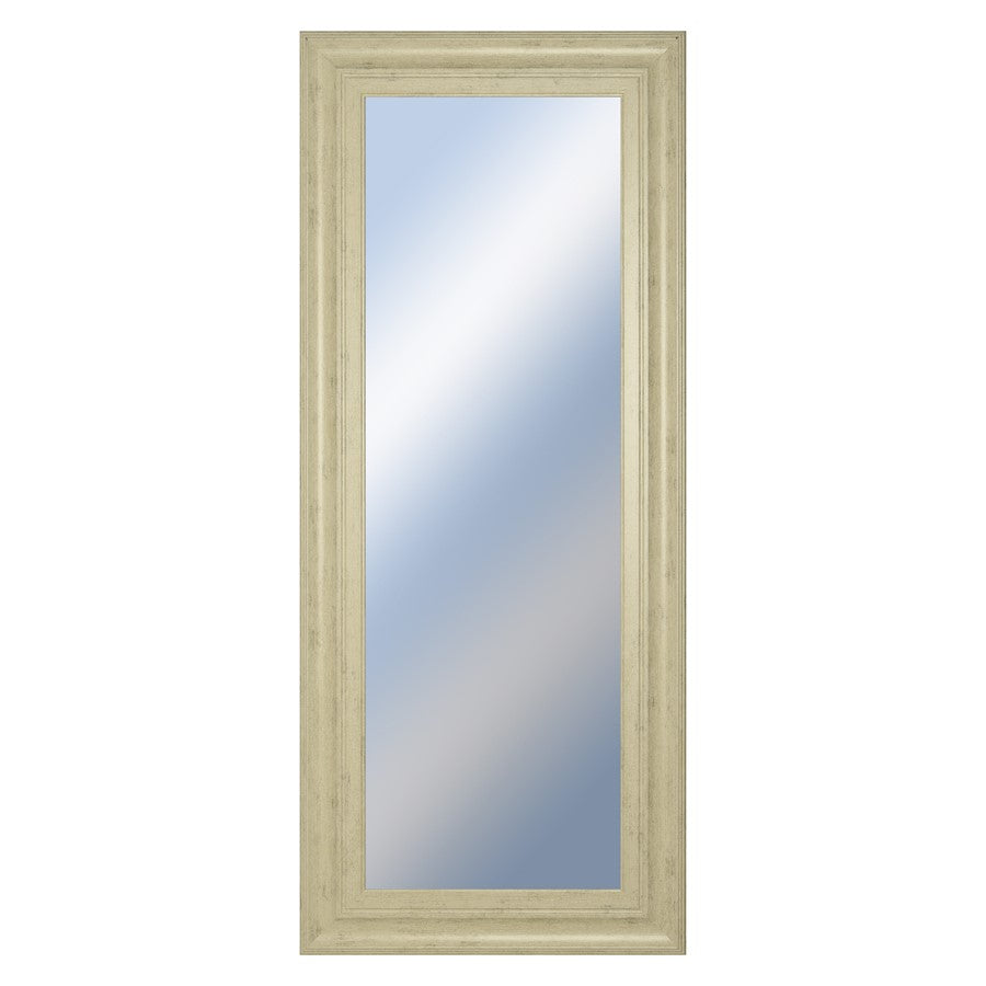 Classy Living Traditional Elegance 18x42in Wall Mirror | Ivory Bliss MDF Frame | Entryway & Bedroom Accent | 18 x 42 x 1 in | Model M1841