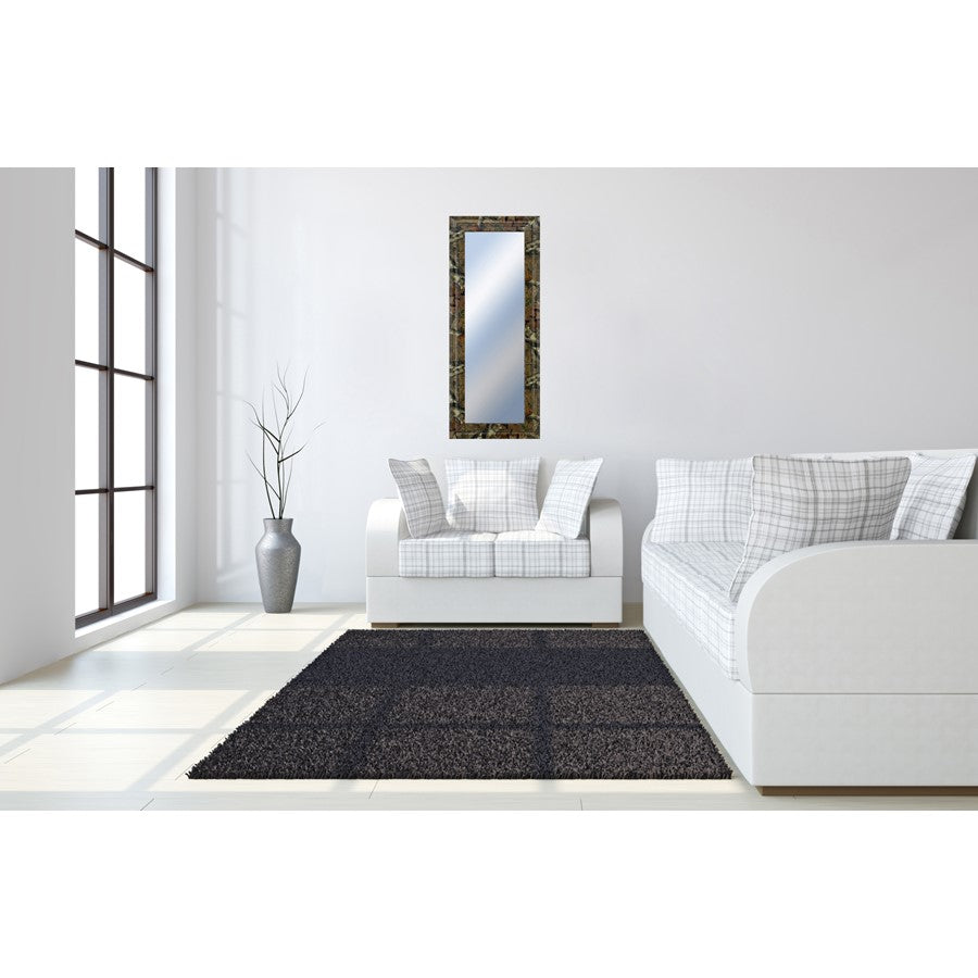 Classy Living Traditional Elegance 18x42in Wall Mirror | Camouflage MDF Frame with Silver Mirror Glass | Entryway & Bedroom Accent | 18 x 42 | Model M1843