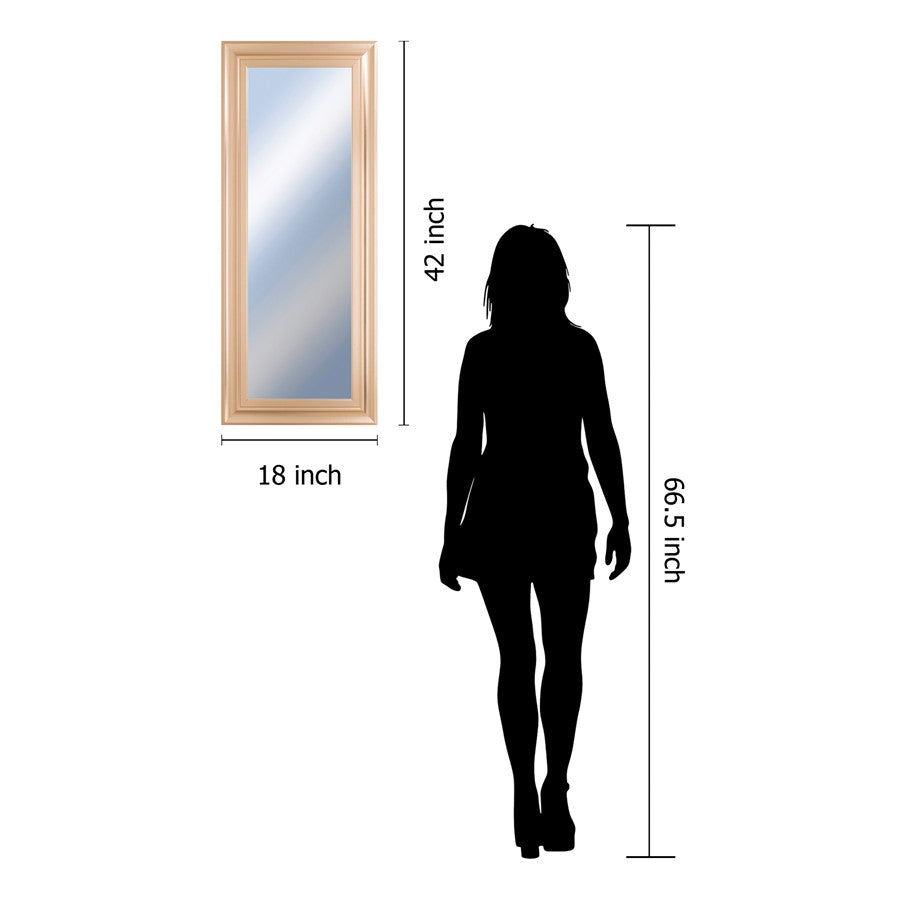 Classy Living Traditional Elegance 18x42in Wall Mirror | Rose Gold MDF Frame | Entryway & Bedroom Accent | 18 x 42 x 1 in | Model M1845