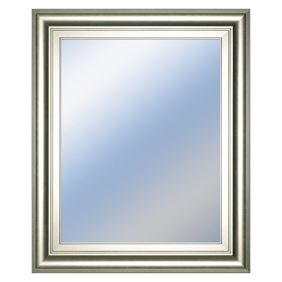 Classy Living Traditional Elegance 22x26in Wall Mirror | Silver Serenity MDF Frame | Entryway & Bathroom Accent | 22 x 26 x 1 in, Vertical | Model M2242
