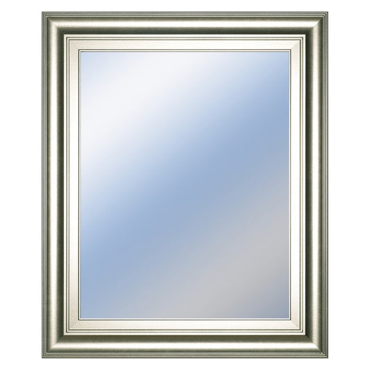 Classy Living Traditional Elegance 22x26in Wall Mirror | Silver Serenity MDF Frame | Entryway & Bathroom Accent | 22 x 26 x 1 in, Vertical | Model M2242