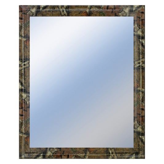 Classy Living Traditional Elegance 34x40in Rectangular Wall Mirror | Brown MDF Frame with Silver Mirror Glass | Entryway & Living Room | Model M3443