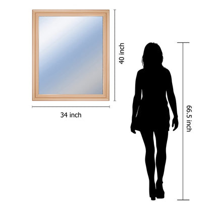 Classy Living Traditional Elegance 34x40in Wall Mirror | Traditional Rose Gold MDF Frame | Entryway & Bedroom Accent | 34 x 40 x 1 in | Model M3445
