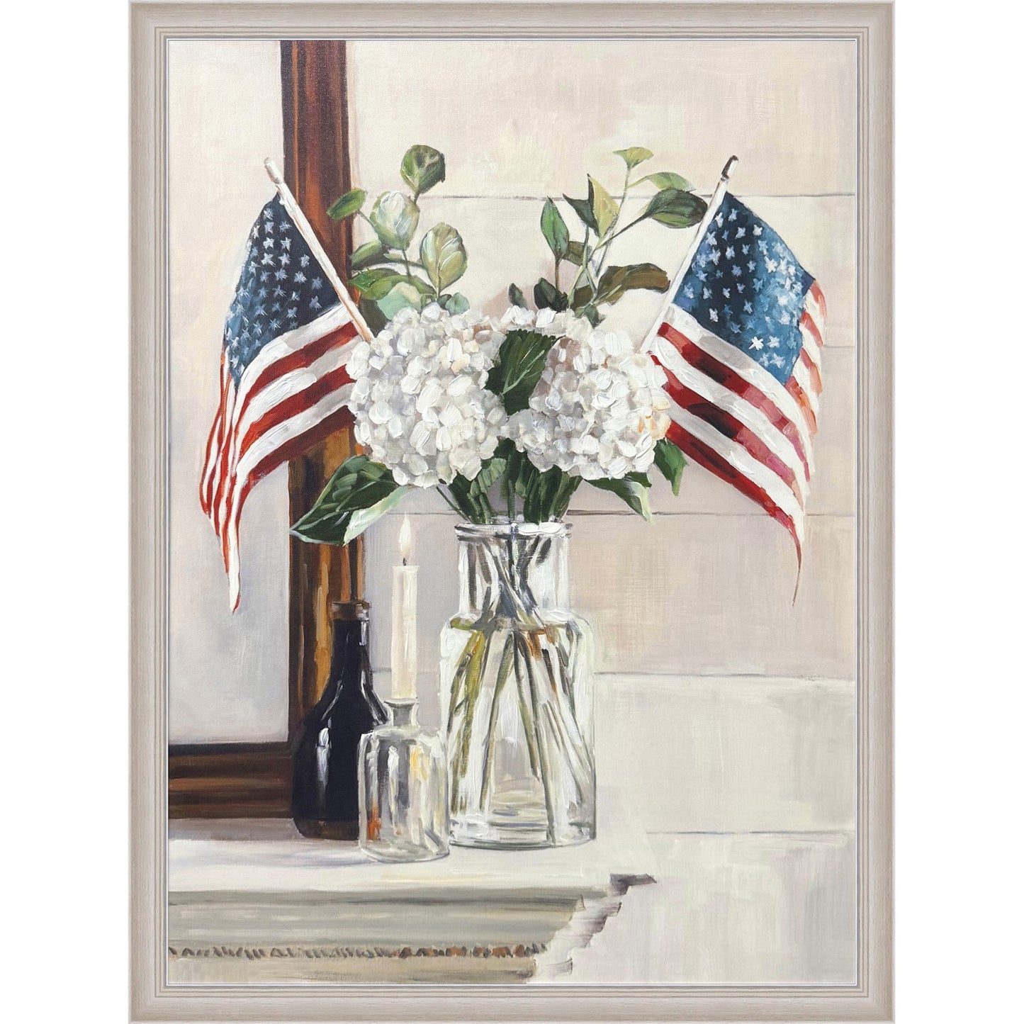 Classy Living Classic Patriotic, Ivory/Brown/Clear/Red/White/Blue/Green