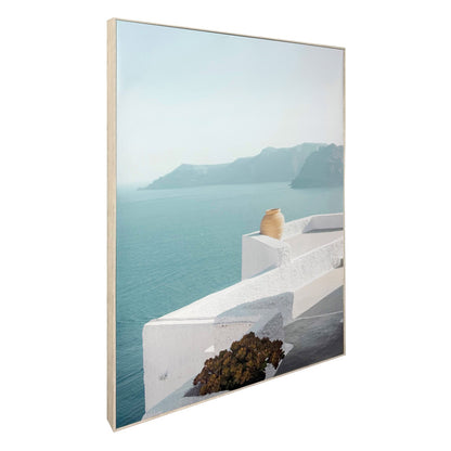 Classy Living Mesmerizing Aegean Terrace 48"x32", White/Blue/Beige