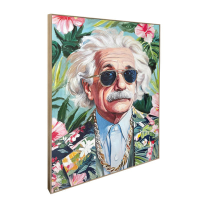Classy Living Vibrant Tropical Icon 48"x36", Blue/Green/Pink/White/Gold