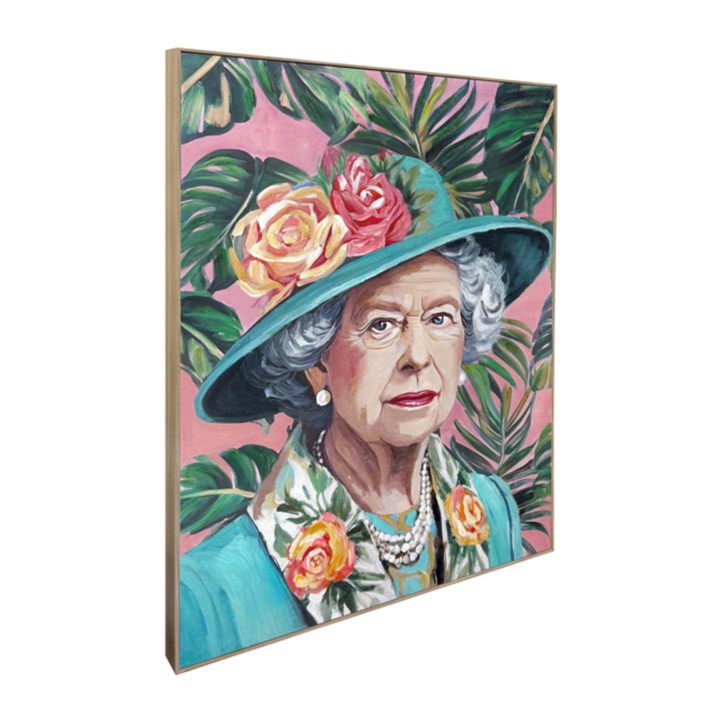 Classy Living Vibrant Tropical Icon II, Pink/Green/Teal/Cream/Black