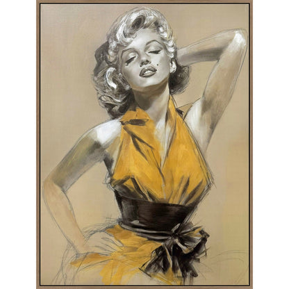 Classy Living Gilded Gld Muse II 32"x24", Black/Beige/Yellow