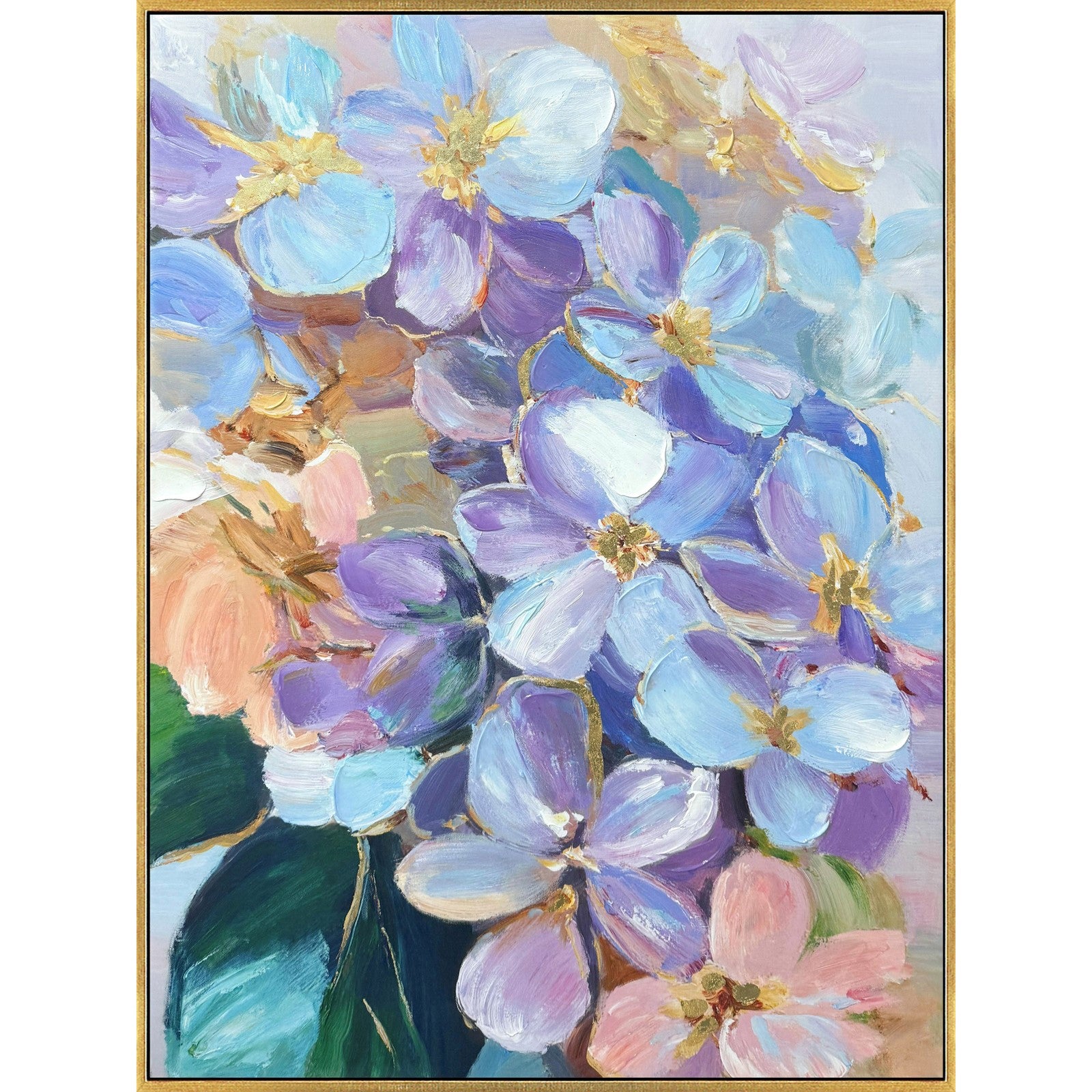 Classy Living Enchanting Petal, Blue/Lavender/Blush/Gold/Ivory
