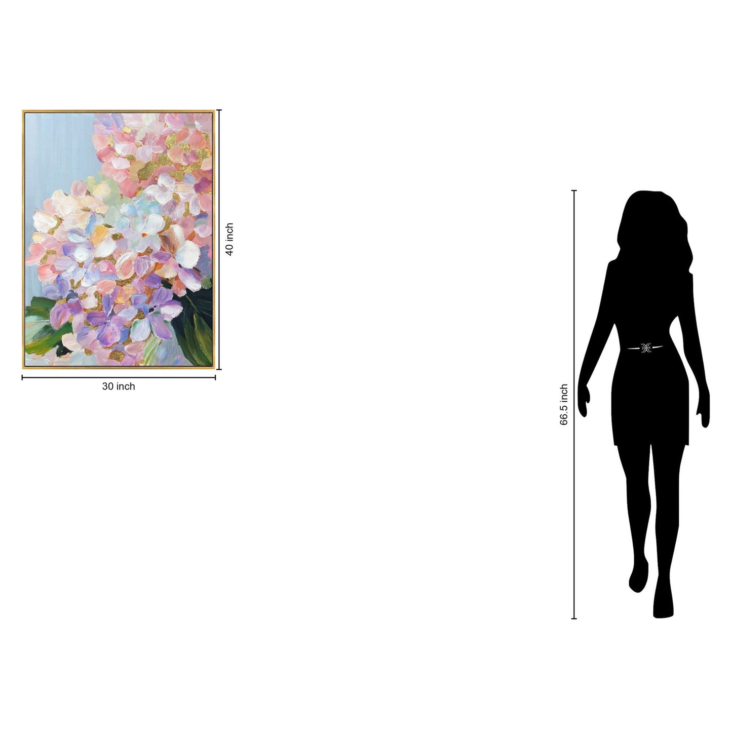 Classy Living Enchanting Petal, Gold/Pink/Lavender/White/Blue/Green