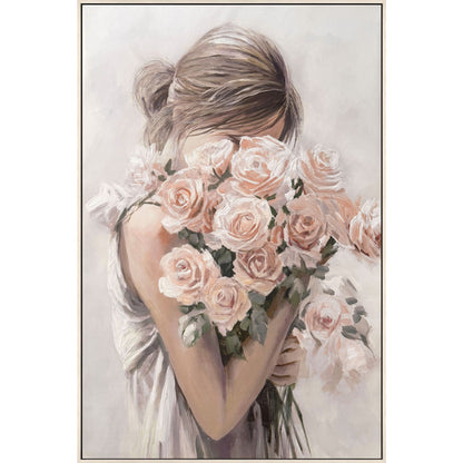 Classy Living Enchanting Roses Embrace, Blush/Ivory/Taupe/Green