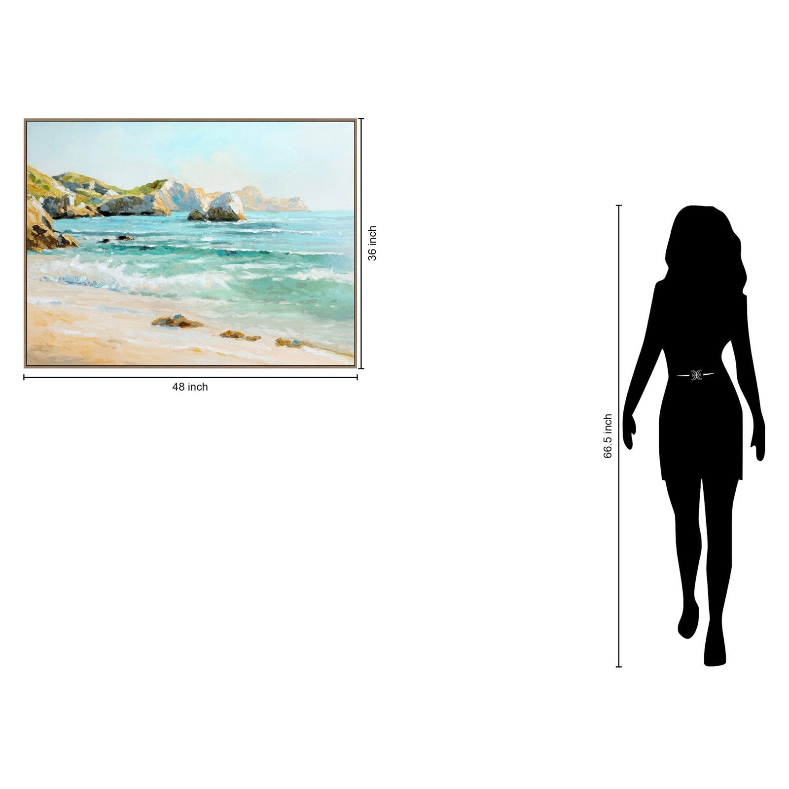 Classy Living Adventurous Coastal Daybreak, Aqua/Beige/White/Ochre